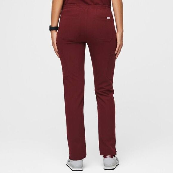 Figs Yola Skinny Scrub Pants Burgundy - Picture 2 of 9